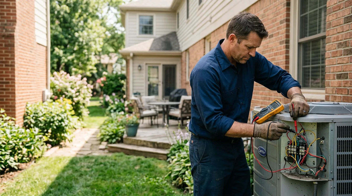HVAC technician working near Fostoria, OH